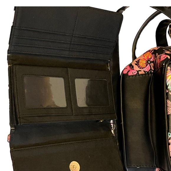 Floral Mini Purse Backpack and Wallet - Picture 5 of 6